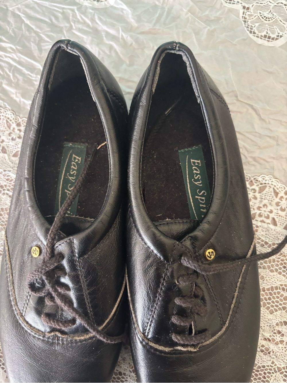Easy Spirit Black Men's Lace-Up Comfort Oxfords